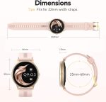 AGPTEK Smart Watch for Women, Smartwatch for Android and iOS Phones IP68 Waterproof Activity Tracker with Full Touch Color Screen Heart Rate Monitor Pedometer Sleep Monitor, Pink - Image 4